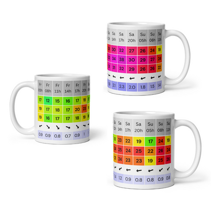 3-Pack Ceramic Mugs 11oz